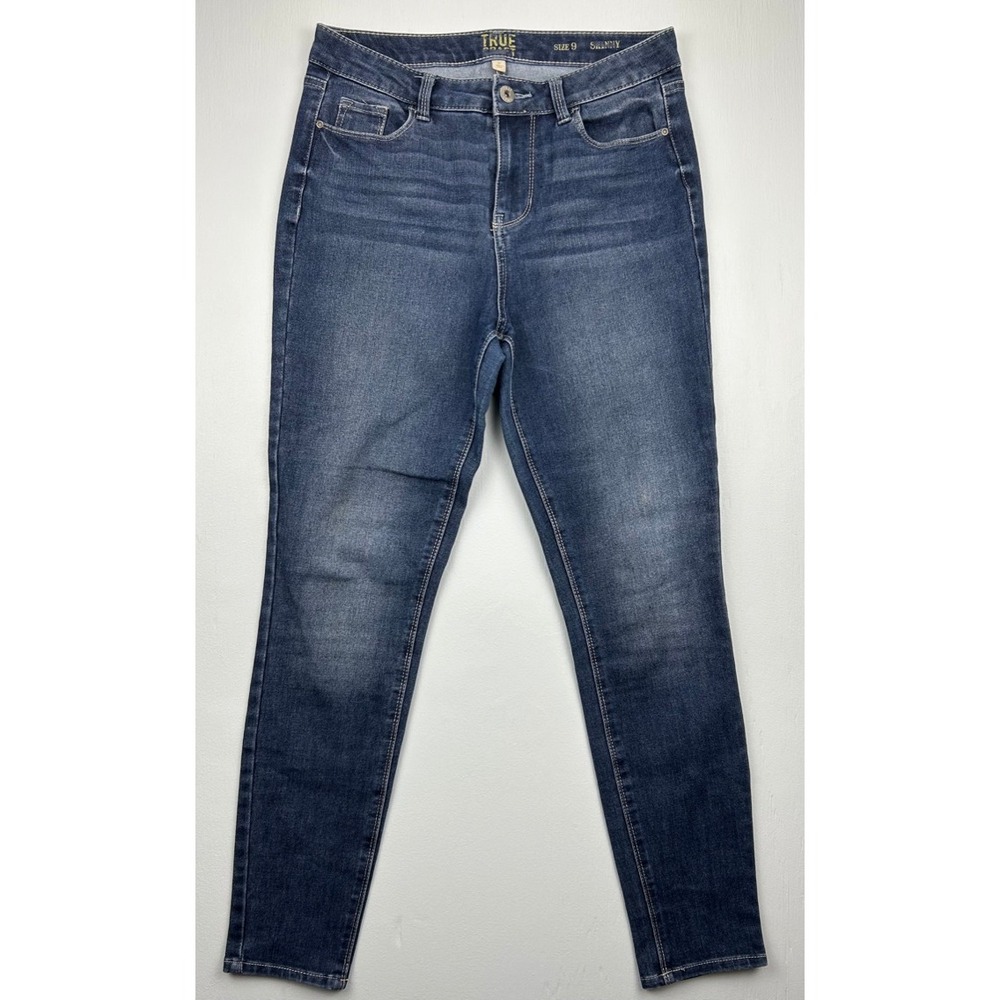 True Craft Womens Size 9 Skinny Jeans Dark Wash Denim Stretch 5-Pocket Styling